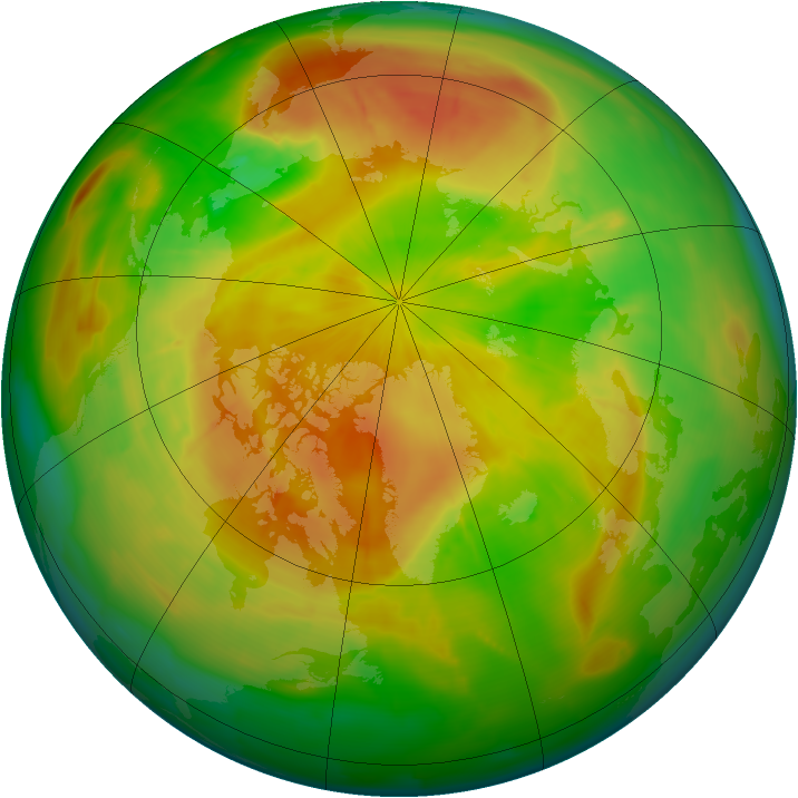 Arctic ozone map for 10 May 2009